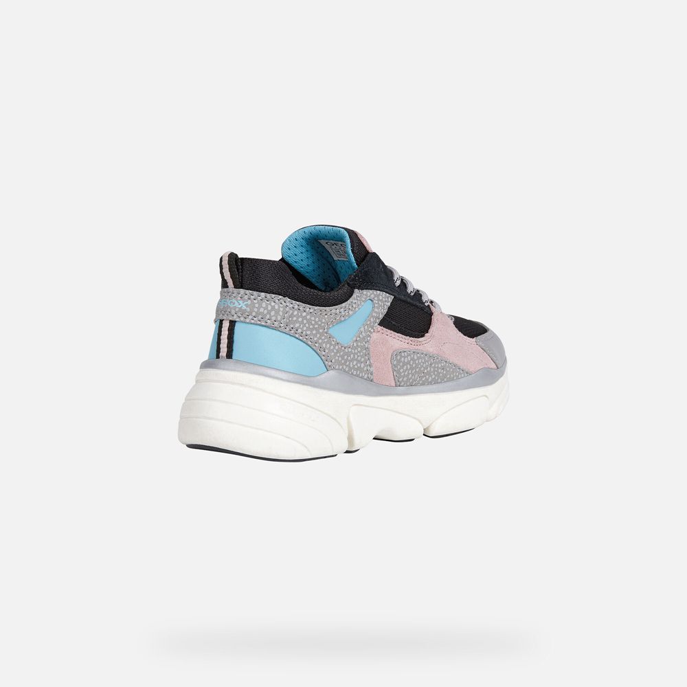 Geox Sneakers Grey/Pink Lunare - Geox Girls Shoes - EKMLVJ780